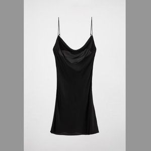 Zara Satin Black Mini Dress